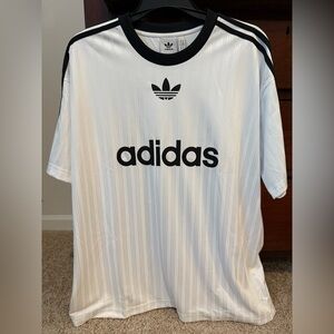Adidas White and Black T-Shirt